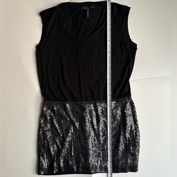 Bcbgmaxazria Women's Sequined-Contrast Dress Black (6) - Picture 3 of 10